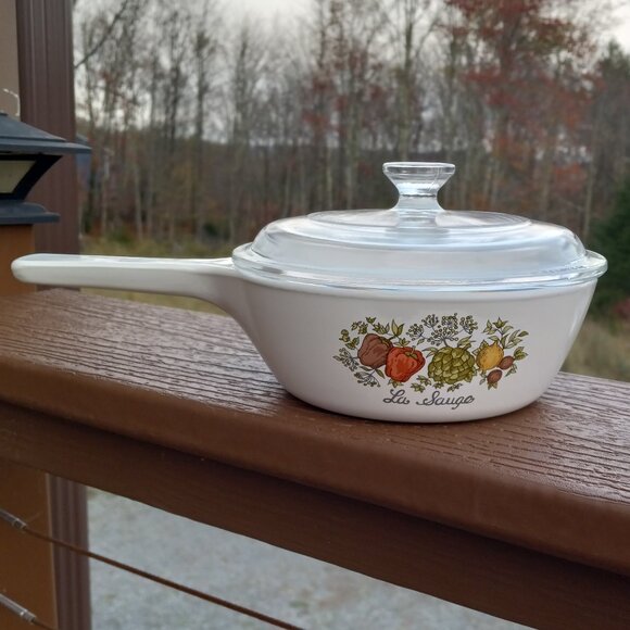 Vintage Corning Ware Spice of Life La Sauge 1 Pint Sauce Pan with Lid P-81-B - Picture 4 of 16